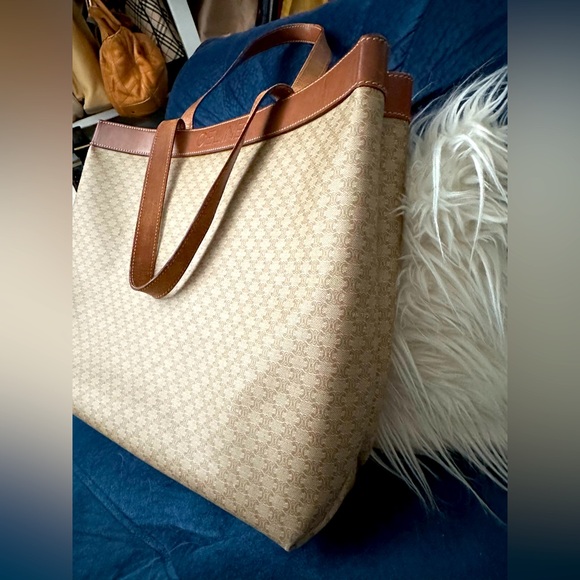 Vintage Canvas & Leather Trim Celine Macadam Tote - Picture 3 of 13